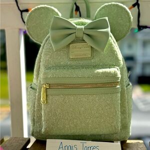 Mint Sequined Disney Parks Exclusive Loungefly Bag